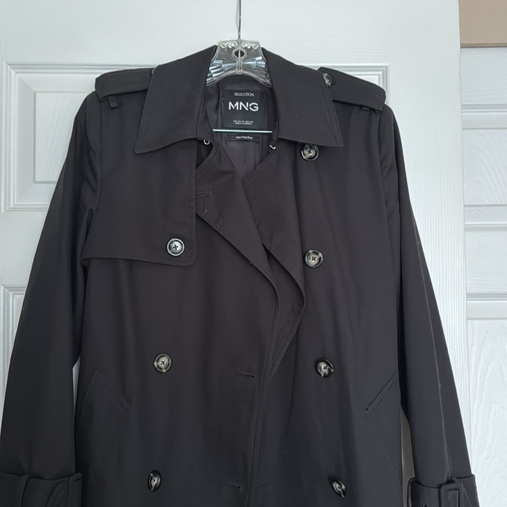 Mango Black Trench Coat - Picture 2 of 10